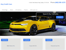Tablet Screenshot of anycreditcars.com